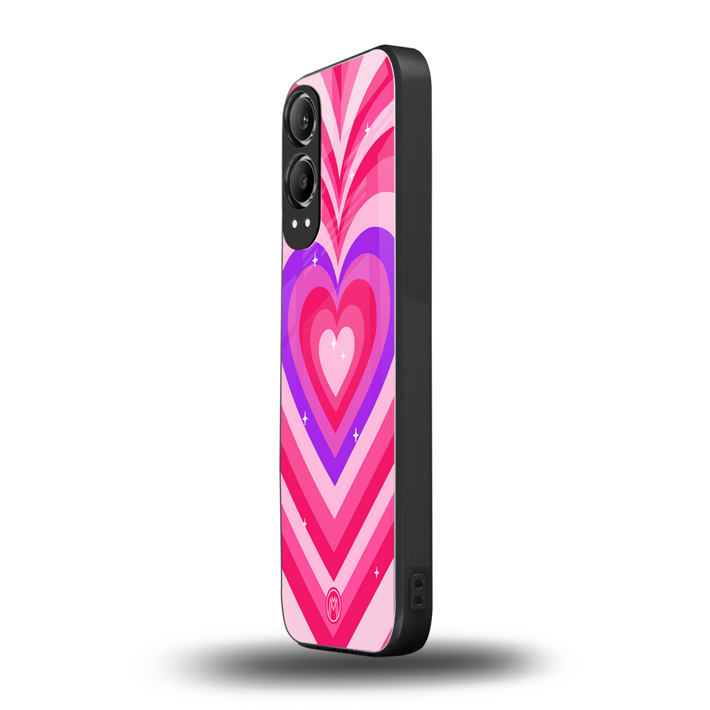 y2k pink hearts berrybomb edition back phone cover | glass case for oneplus nord ce 4 lite