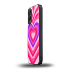 y2k pink hearts berrybomb edition back phone cover | glass case for oneplus nord ce 4 lite