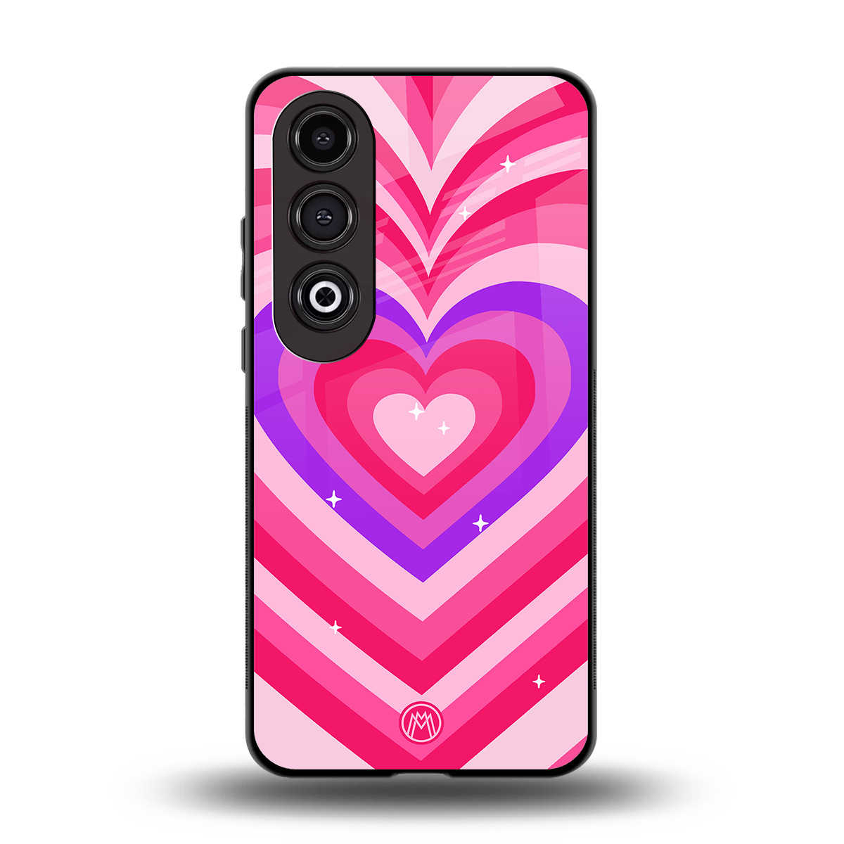 y2k pink hearts berrybomb edition back phone cover | glass case for oneplus nord ce 4