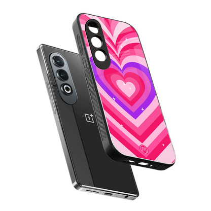 y2k pink hearts berrybomb edition back phone cover | glass case for oneplus nord ce 4