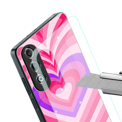 y2k pink hearts berrybomb edition back phone cover | glass case for oneplus nord ce 4