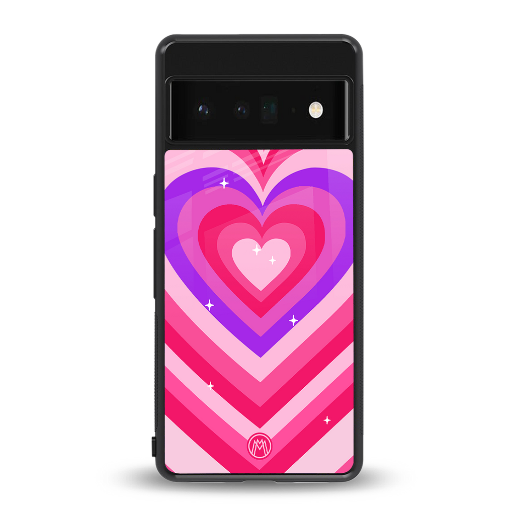 y2k pink hearts berrybomb edition back phone cover | glass case for google pixel 6 pro