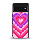 y2k pink hearts berrybomb edition back phone cover | glass case for google pixel 6 pro