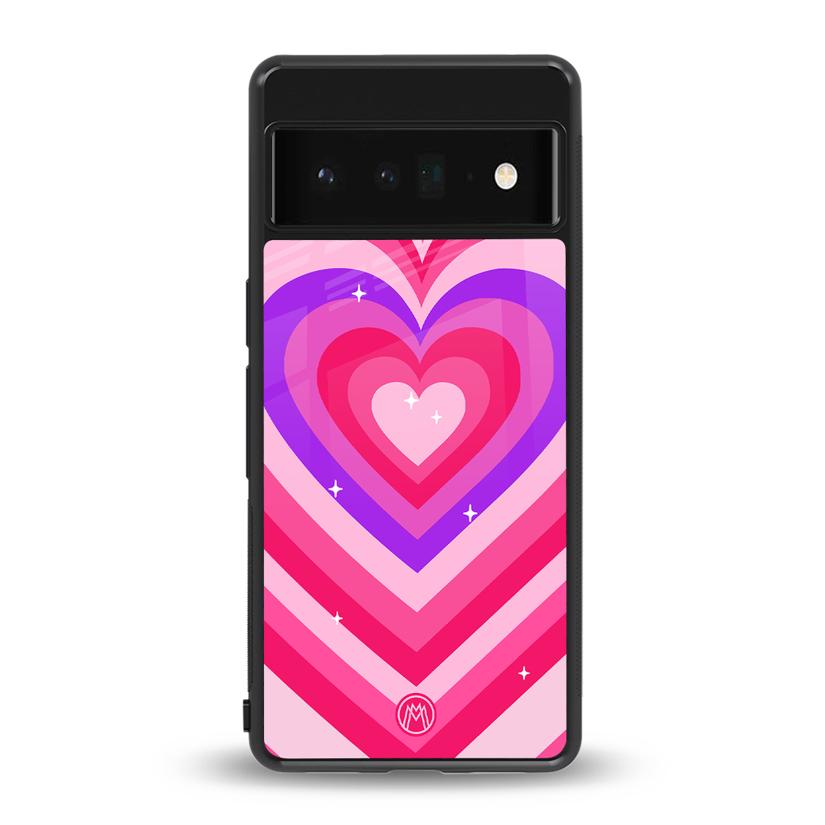 y2k pink hearts berrybomb edition back phone cover | glass case for google pixel 6 pro