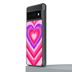 y2k pink hearts berrybomb edition back phone cover | glass case for google pixel 6 pro