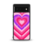 y2k pink hearts berrybomb edition back phone cover | glass case for google pixel 6