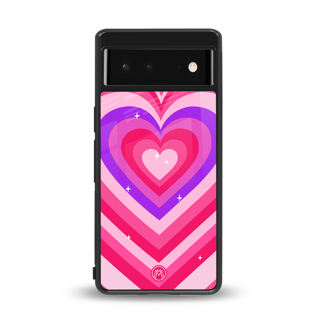 y2k pink hearts berrybomb edition back phone cover | glass case for google pixel 6
