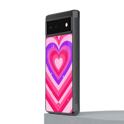y2k pink hearts berrybomb edition back phone cover | glass case for Google Pixel 6A