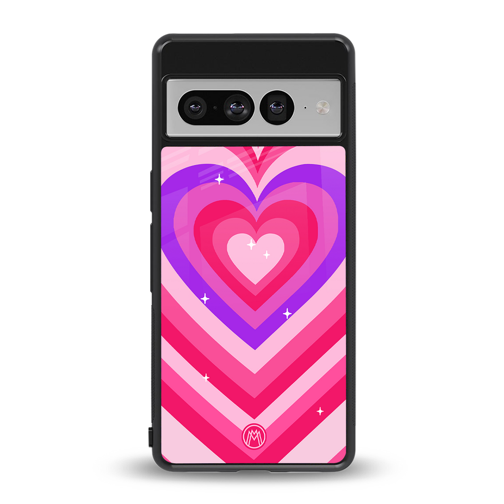 y2k pink hearts berrybomb edition back phone cover | glass case for google pixel 7 pro