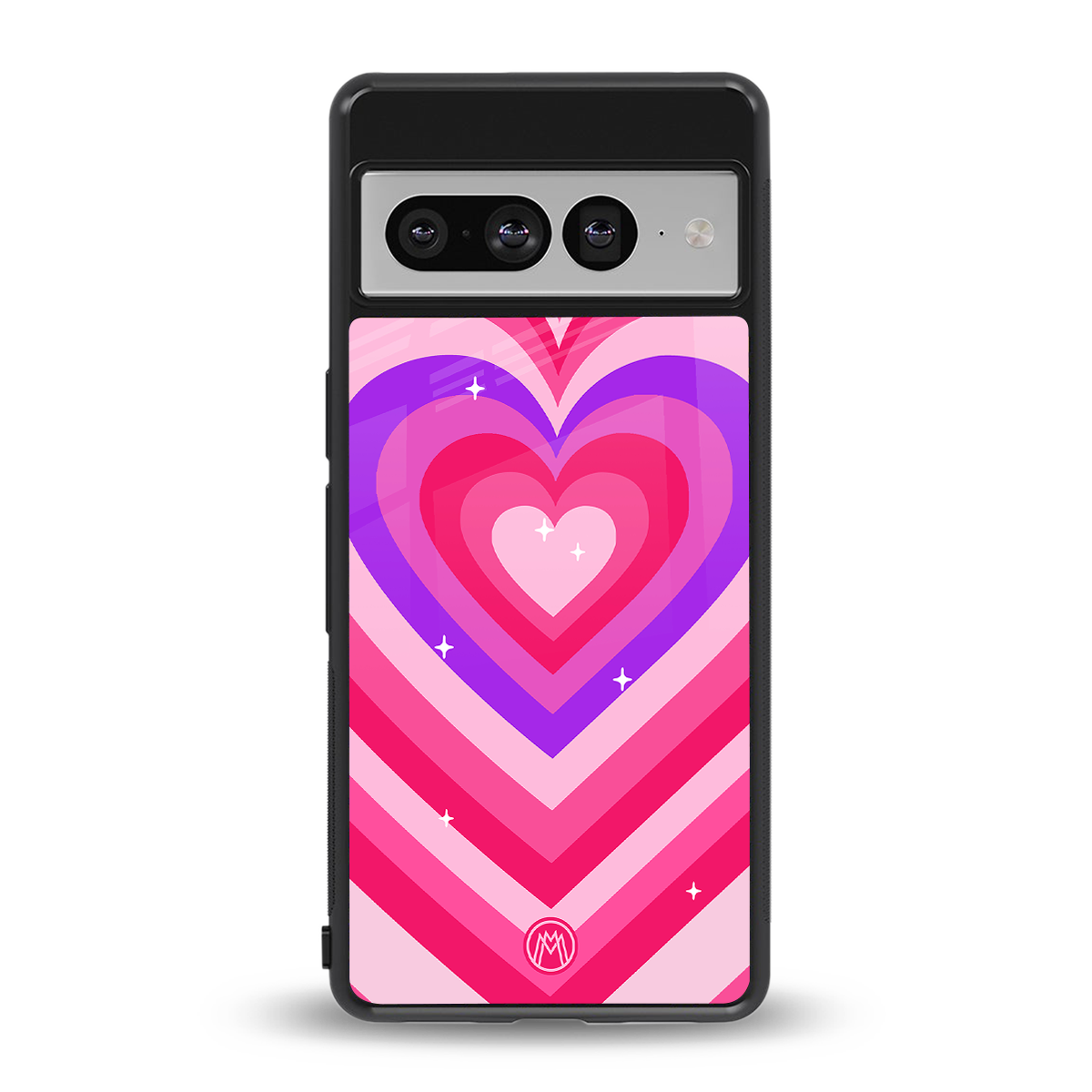 y2k pink hearts berrybomb edition back phone cover | glass case for google pixel 7 pro