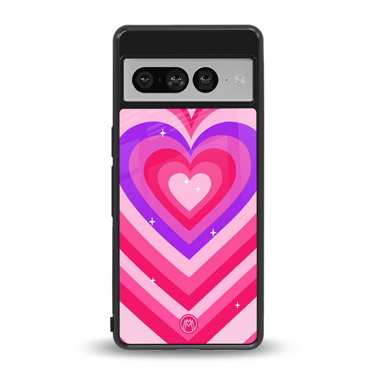 y2k pink hearts berrybomb edition back phone cover | glass case for google pixel 7 pro