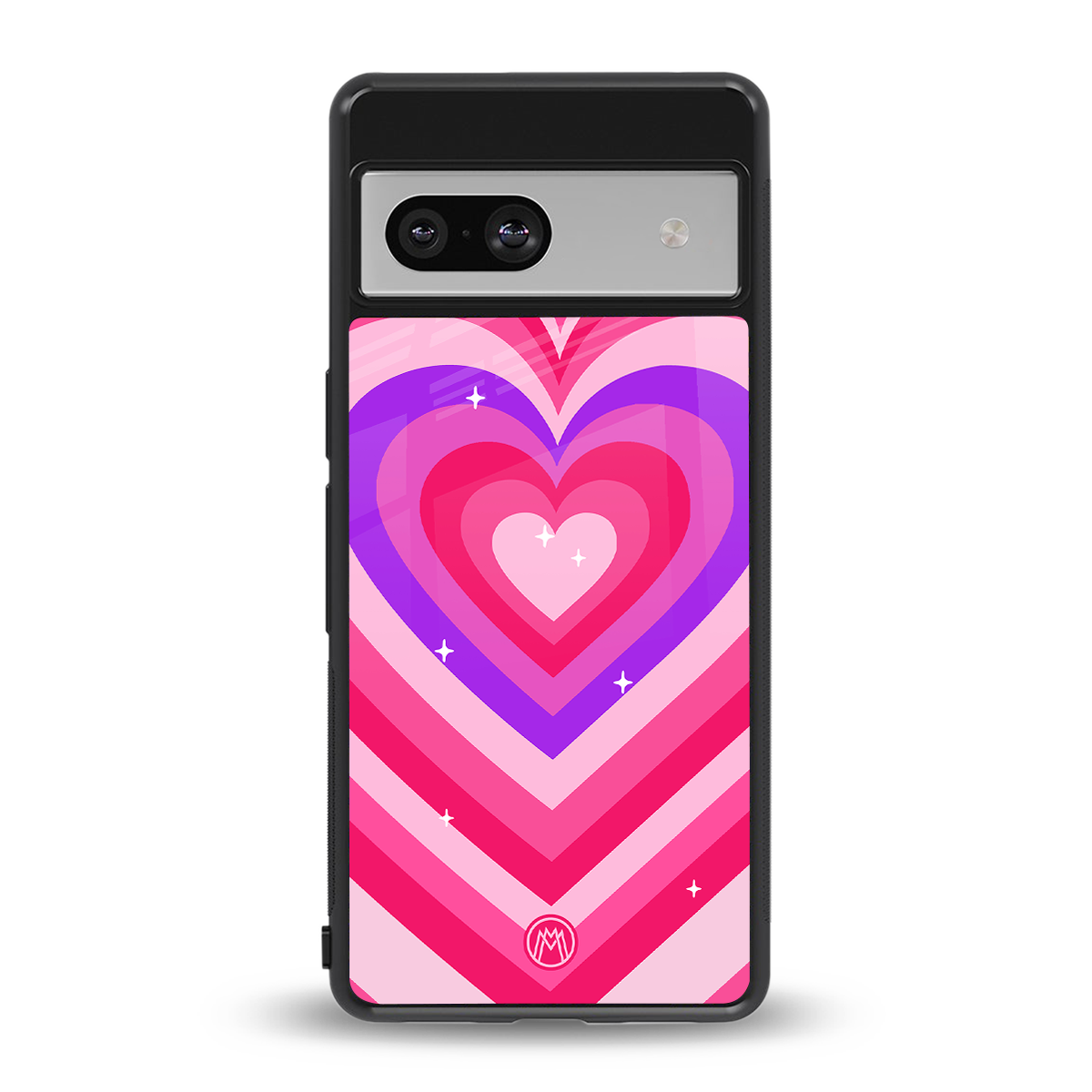 y2k pink hearts berrybomb edition back phone cover | glass case for Google Pixel 7