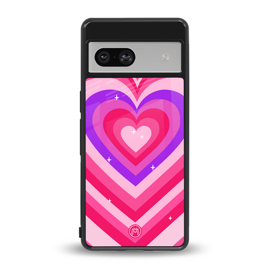 y2k pink hearts berrybomb edition back phone cover | glass case for Google Pixel 7