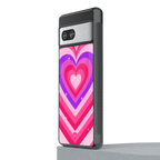 y2k pink hearts berrybomb edition back phone cover | glass case for Google Pixel 7