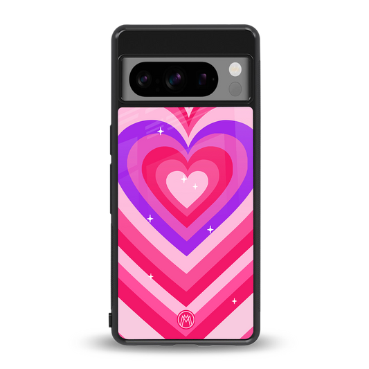 y2k pink hearts berrybomb edition back phone cover | glass case for google pixel 8 pro