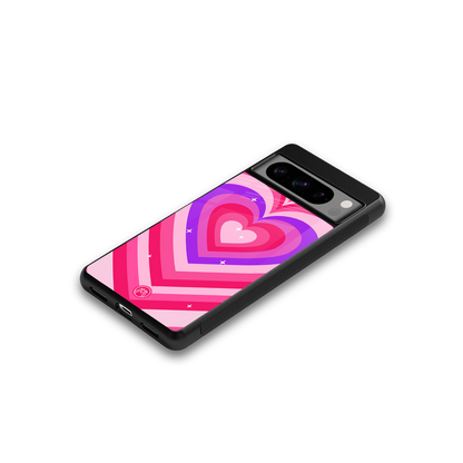 y2k pink hearts berrybomb edition back phone cover | glass case for google pixel 8 pro