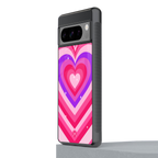 y2k pink hearts berrybomb edition back phone cover | glass case for google pixel 8 pro