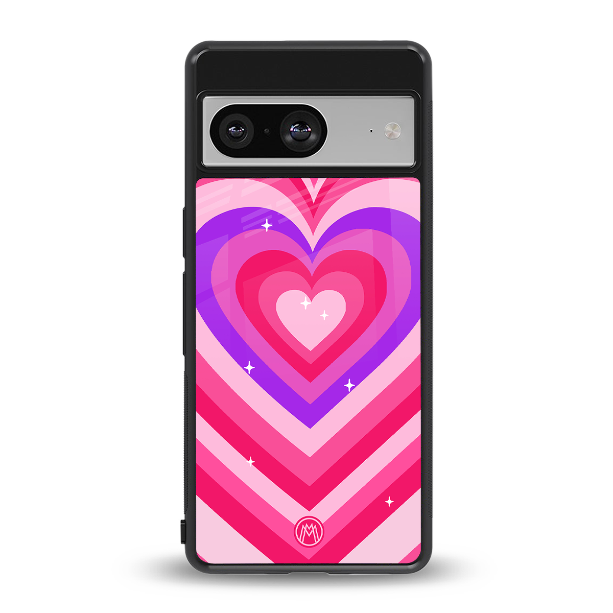 y2k pink hearts berrybomb edition back phone cover | glass case for Google Pixel 8