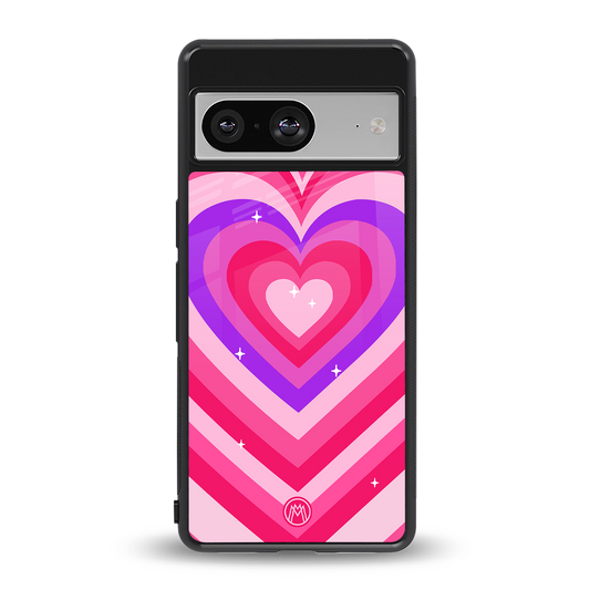 y2k pink hearts berrybomb edition back phone cover | glass case for Google Pixel 8