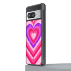 y2k pink hearts berrybomb edition back phone cover | glass case for Google Pixel 8