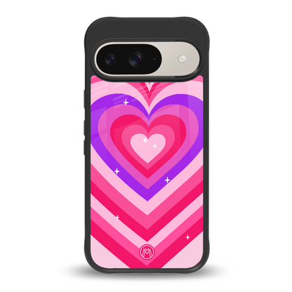 y2k pink hearts berrybomb edition back phone cover | glass case for google pixel 9