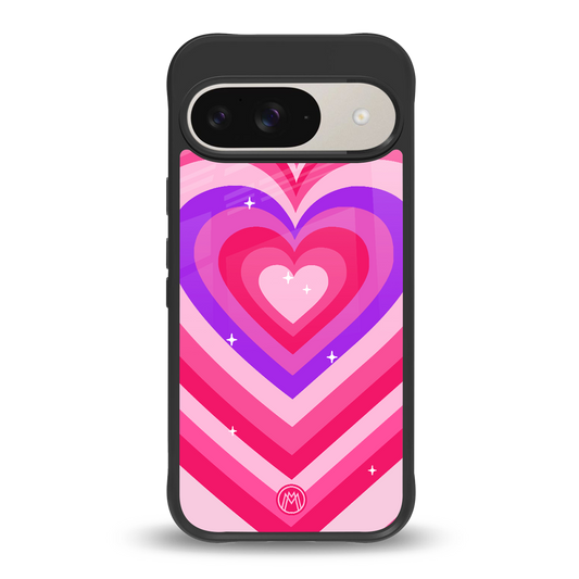 y2k pink hearts berrybomb edition back phone cover | glass case for google pixel 9