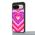 y2k pink hearts berrybomb edition back phone cover | glass case for google pixel 9