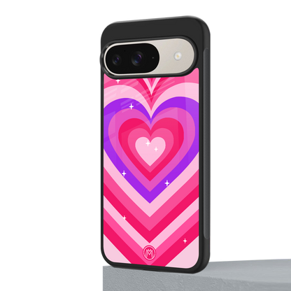 y2k pink hearts berrybomb edition back phone cover | glass case for google pixel 9