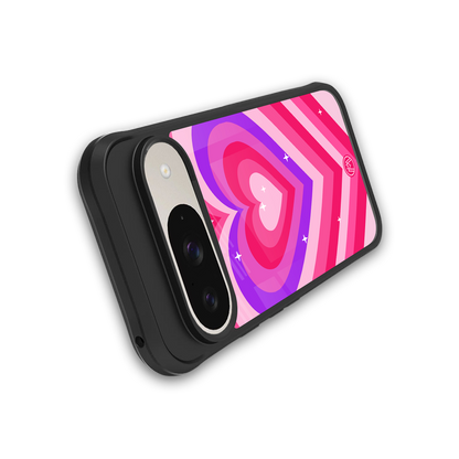 y2k pink hearts berrybomb edition back phone cover | glass case for google pixel 9