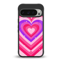 y2k pink hearts berrybomb edition back phone cover | glass case for google pixel 9 pro xl