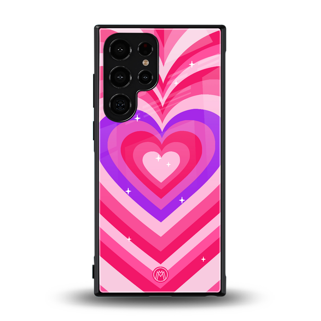 y2k pink hearts berrybomb edition back phone cover | glass case for samsung galaxy s23 ultra