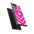 y2k pink hearts berrybomb edition back phone cover | glass case for samsung galaxy s23 ultra