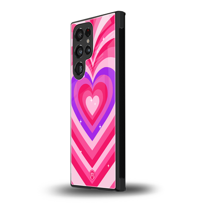 y2k pink hearts berrybomb edition back phone cover | glass case for samsung galaxy s24 ultra