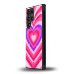 y2k pink hearts berrybomb edition back phone cover | glass case for samsung galaxy s23 ultra