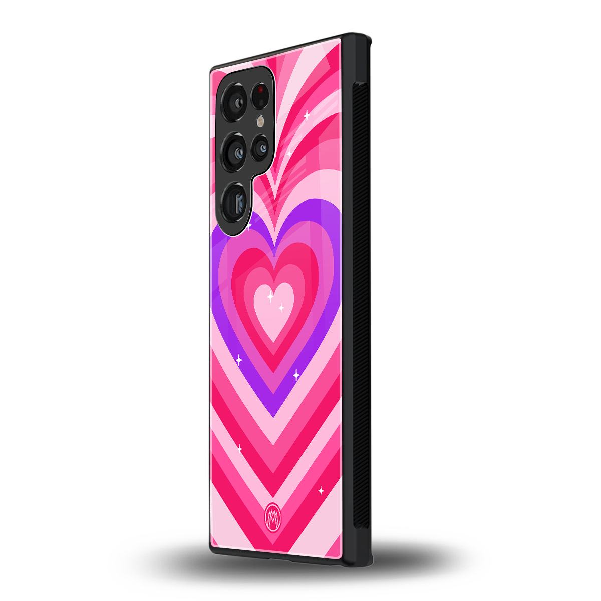 y2k pink hearts berrybomb edition back phone cover | glass case for samsung galaxy s23 ultra