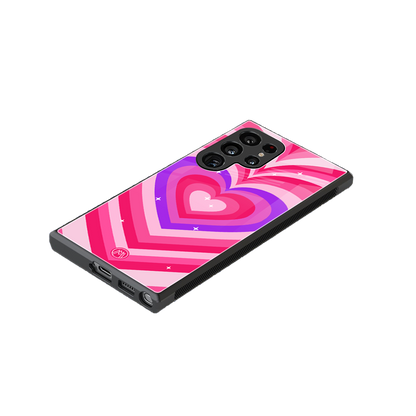 y2k pink hearts berrybomb edition back phone cover | glass case for samsung galaxy s24 ultra