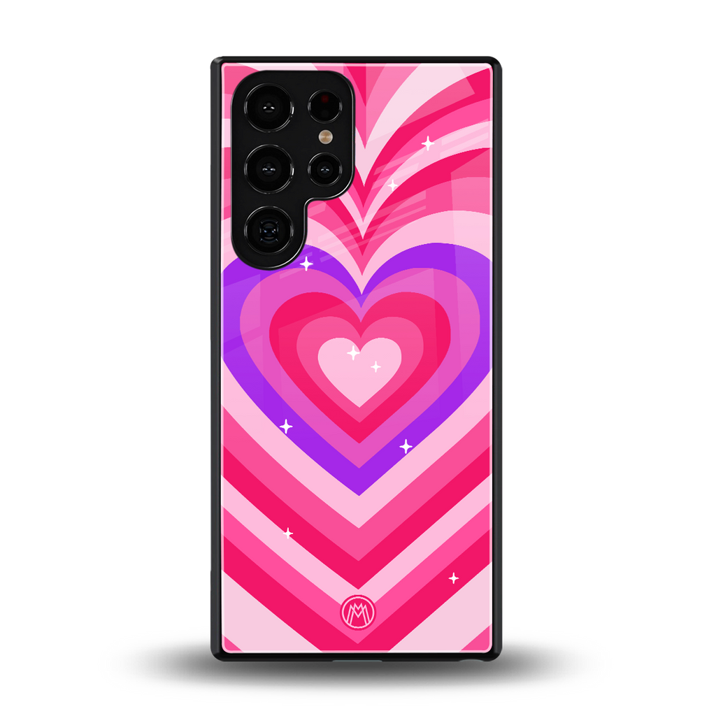 y2k pink hearts berrybomb edition back phone cover | glass case for samsung galaxy s25 ultra