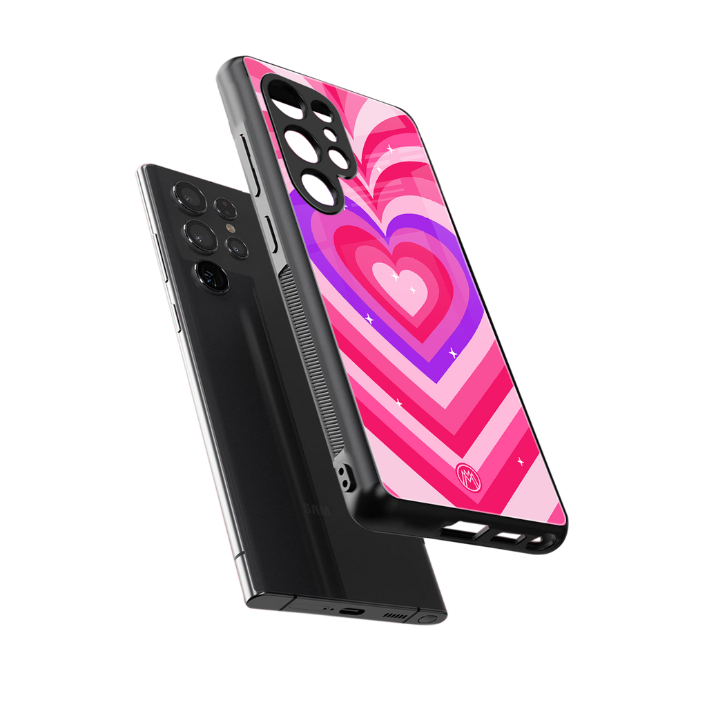 y2k pink hearts berrybomb edition back phone cover | glass case for samsung galaxy s25 ultra