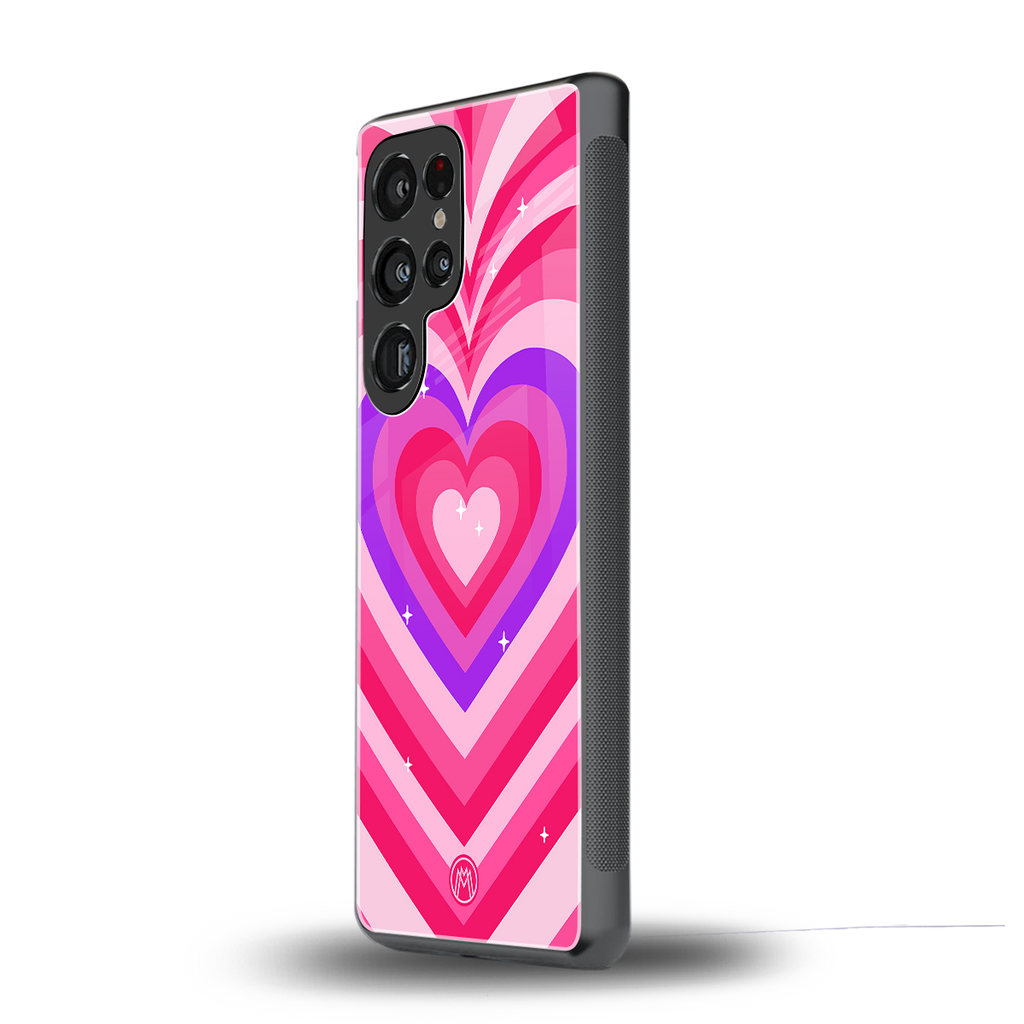 y2k pink hearts berrybomb edition back phone cover | glass case for samsung galaxy s25 ultra