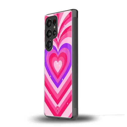 y2k pink hearts berrybomb edition back phone cover | glass case for samsung galaxy s25 ultra