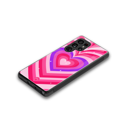 y2k pink hearts berrybomb edition back phone cover | glass case for samsung galaxy s25 ultra