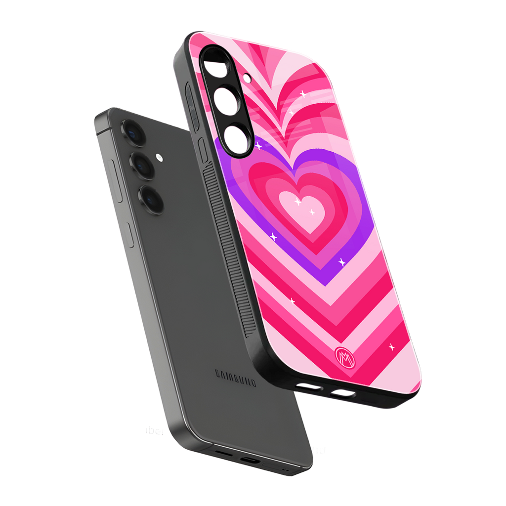 y2k pink hearts berrybomb edition back phone cover | glass case for samsung galaxy s24 fe