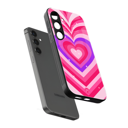 y2k pink hearts berrybomb edition back phone cover | glass case for samsung galaxy s23