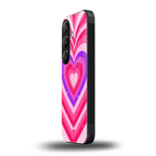 y2k pink hearts berrybomb edition back phone cover | glass case for samsung galaxy s23 plus