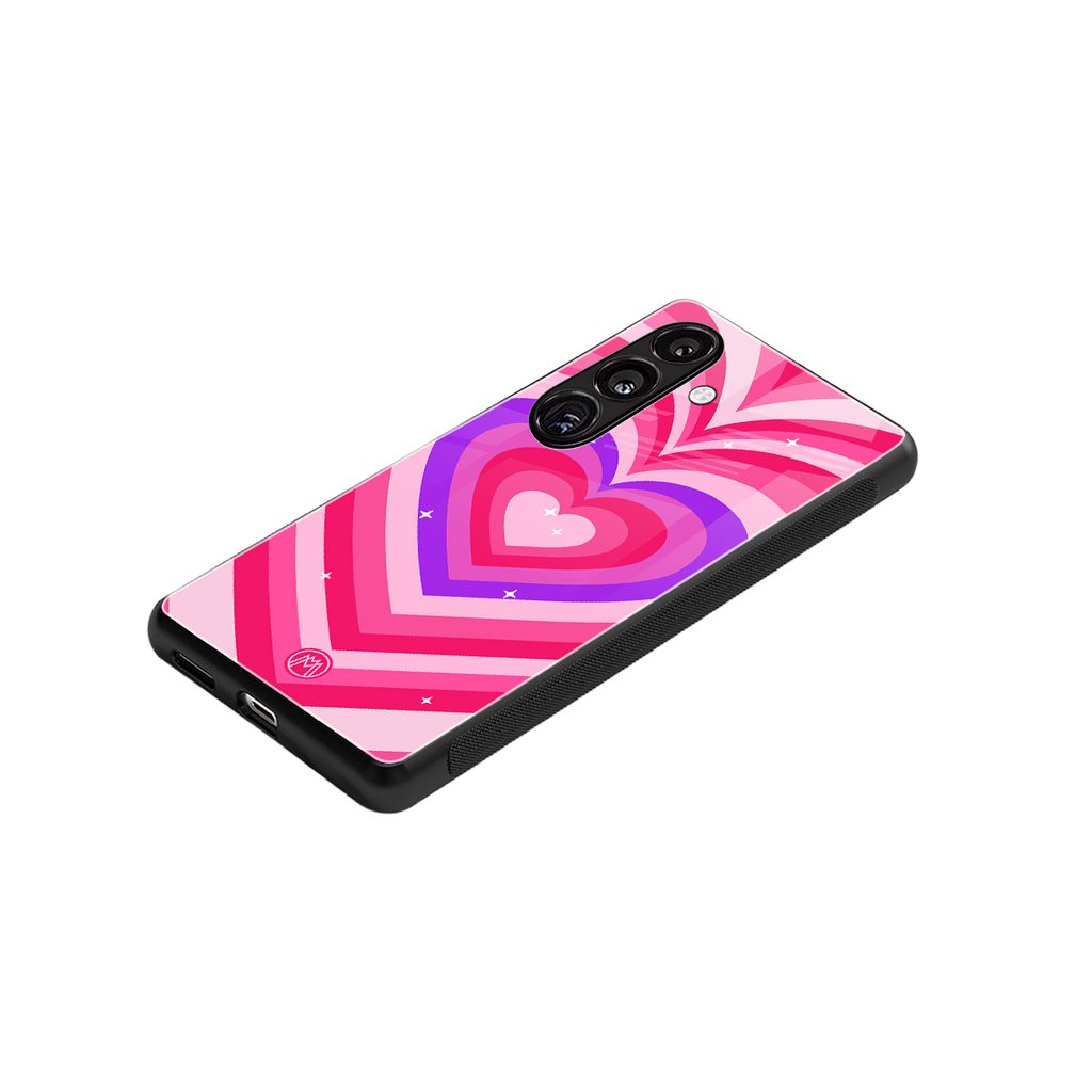 y2k pink hearts berrybomb edition back phone cover | glass case for samsung galaxy s24 fe