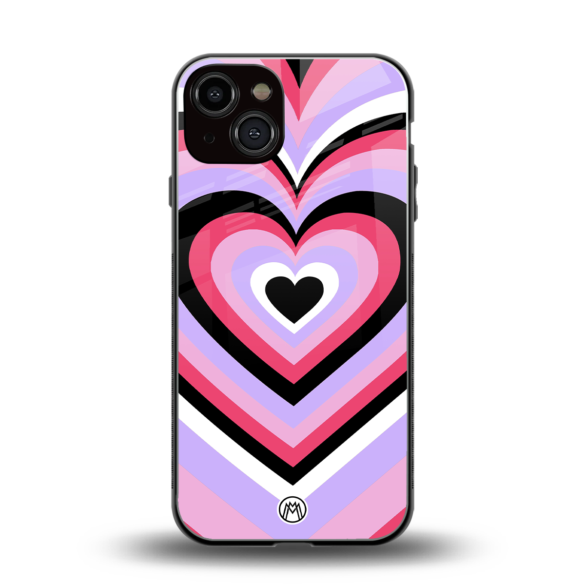 y2k pink hearts bubblegum edition back phone cover | glass case for iphone 13