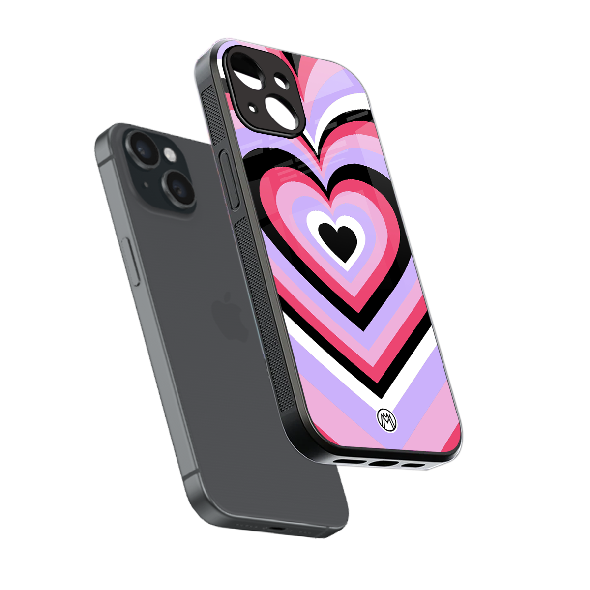 y2k pink hearts bubblegum edition back phone cover | glass case for iphone 13