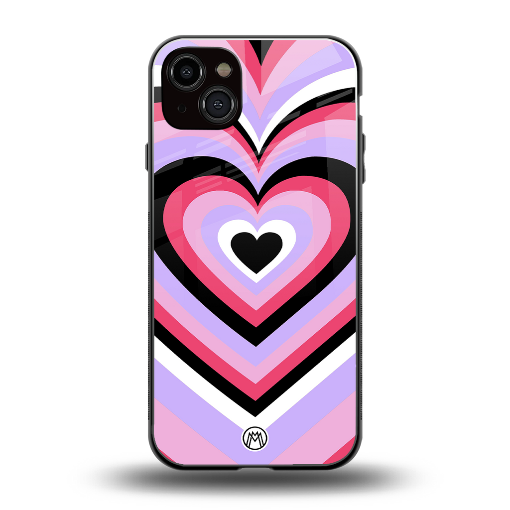 y2k pink hearts bubblegum edition back phone cover | glass case for iphone 15 plus
