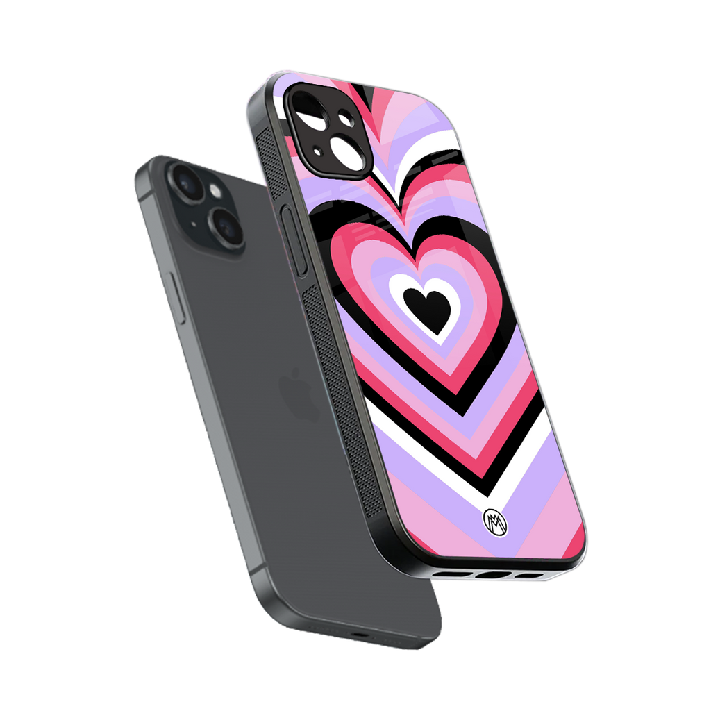 y2k pink hearts bubblegum edition back phone cover | glass case for iphone 14 plus