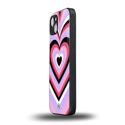 y2k pink hearts bubblegum edition back phone cover | glass case for iphone 15 plus